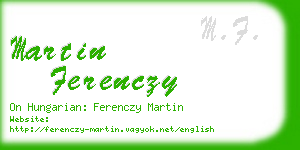 martin ferenczy business card